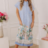 Riviera Views Eyelet Button Down Midi Dress Image - 1