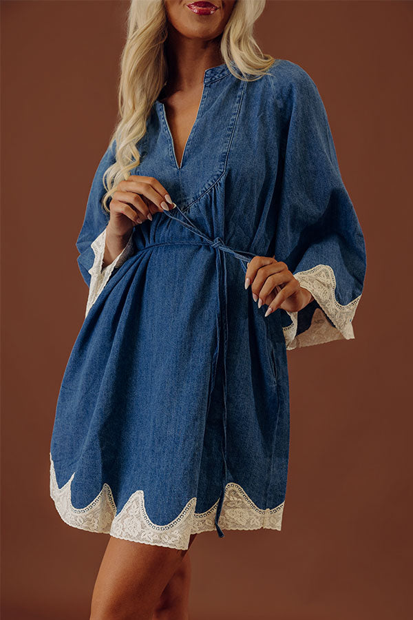 Downtown Nashville Denim Mini Dress Image - 2