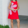 Petal Perfect Linen-Blend Embroidered Mini Dress Image - 1