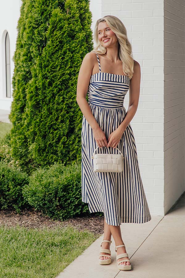 Nantucket Nights Stripe Midi Dress