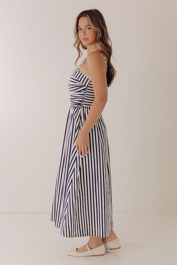 Nantucket Nights Stripe Midi Dress Image - 2