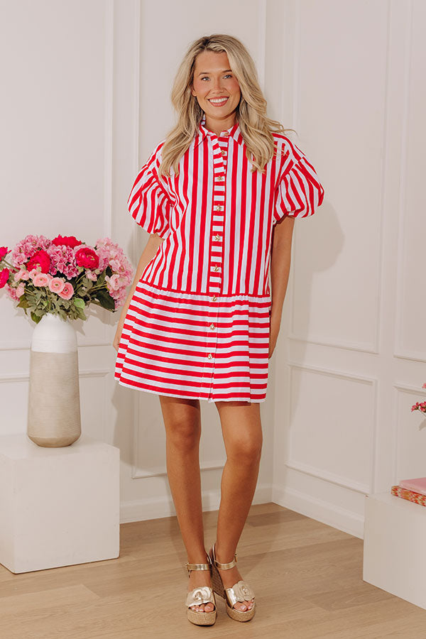 Boardwalk Chic Stripe Mini Dress