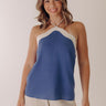Chic Moments Linen-Blend Halter Top Image - 1