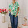 Vacay Mindset Oversized Dolman Top in Green Curves Image - 1