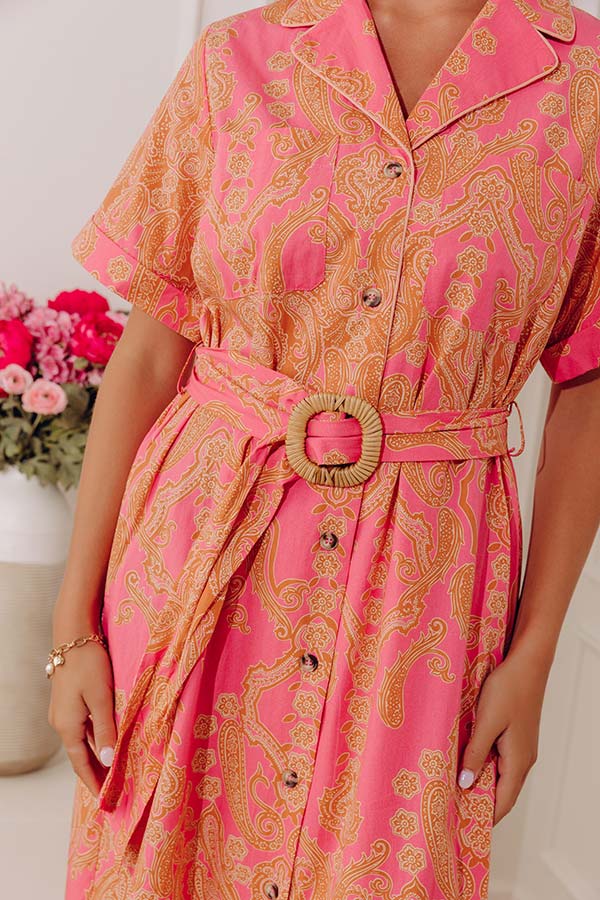 Bubbly Personality Paisley Midi Dress Image - 2
