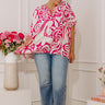 Vacay Mindset Oversized Dolman Top in Fuchsia Curves Image - 1