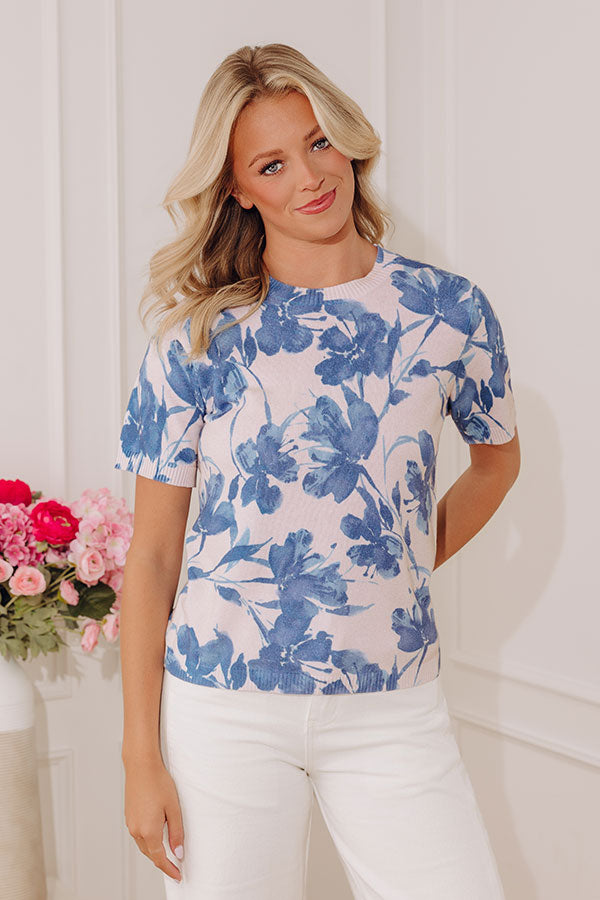 Fresh Beginnings Floral Knit Top Image - 1