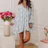 Chic Sweetheart Embroidered Mini Dress in Powder Blue Image - 1
