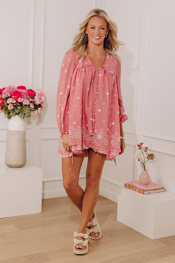 Love In The Details Embroidered Mini Dress Image - 1