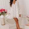 Chic Sweetheart Embroidered Mini Dress in White Image - 1