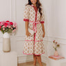 Brunch Plans Floral Button Down Midi Dress Image - 1