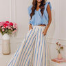 Yacht Club Charm High Waist Extra Wide Leg Stripe Pants Image - 1