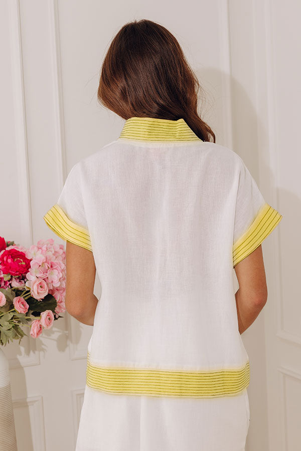 Sweet Limoncello Floral Embroidered Top Image - 3
