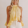 Happy Place Ruffle Top in Yellow Image - 1