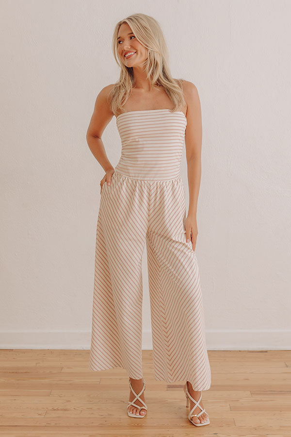Seaside Sorbet Stripe Wide Leg Jumpsuit Image - 4