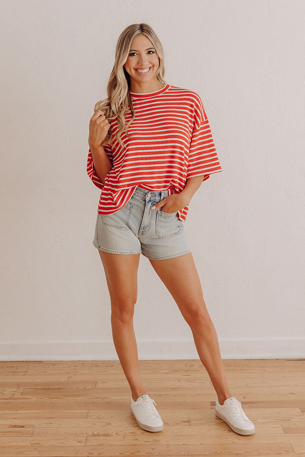 Boardwalk Views Stripe Knit Tee Image - 1
