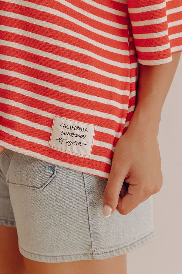 Boardwalk Views Stripe Knit Tee Image - 5