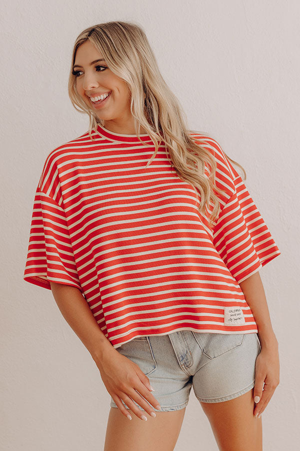 Boardwalk Views Stripe Knit Tee Image - 2