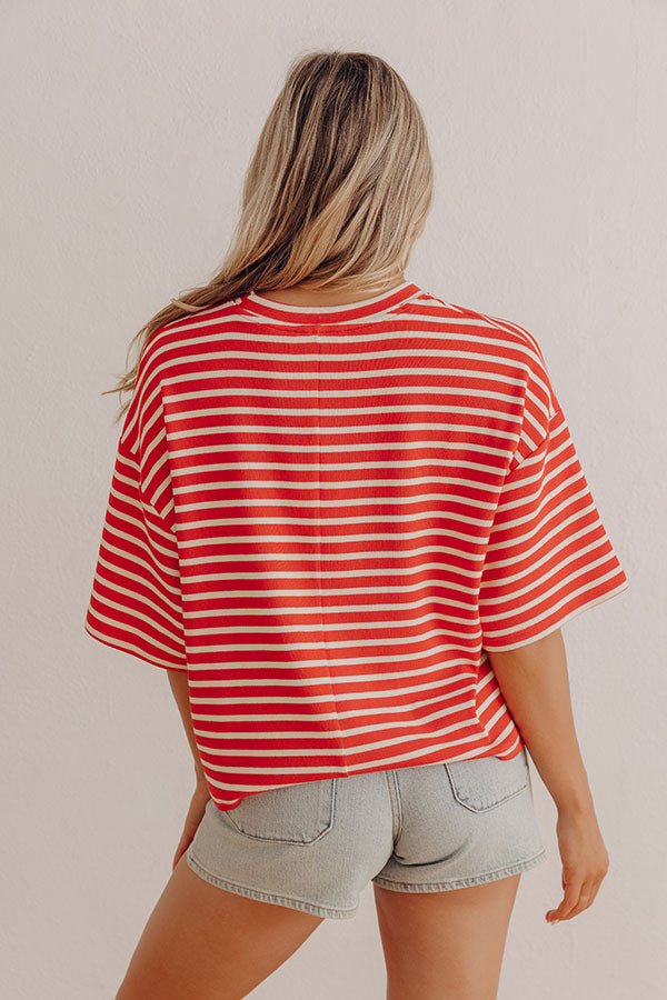 Boardwalk Views Stripe Knit Tee Image - 4