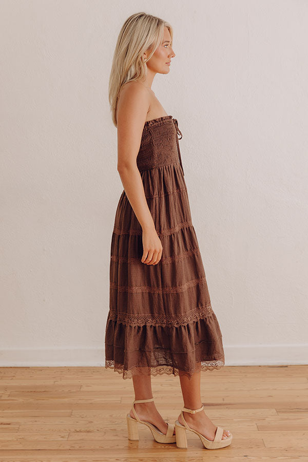 Patio Hangout Tiered Midi Dress Image - 3