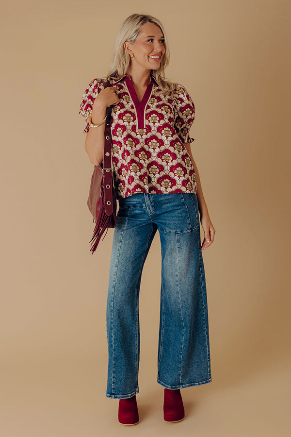 The Briar Midrise Tummy Control Wide Leg Jean Image - 1