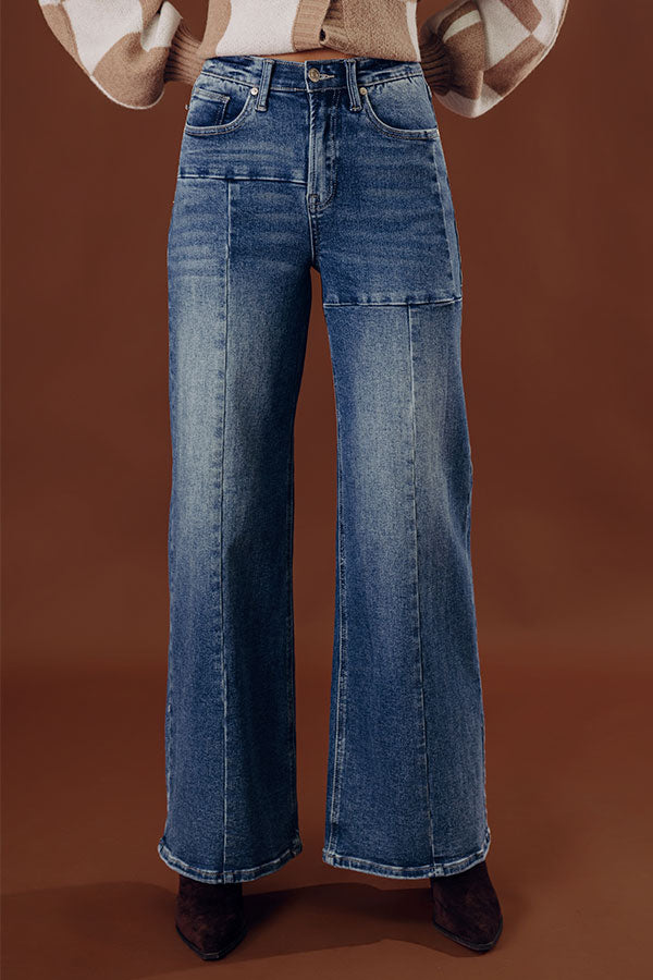 The Briar Midrise Tummy Control Wide Leg Jean Image - 2