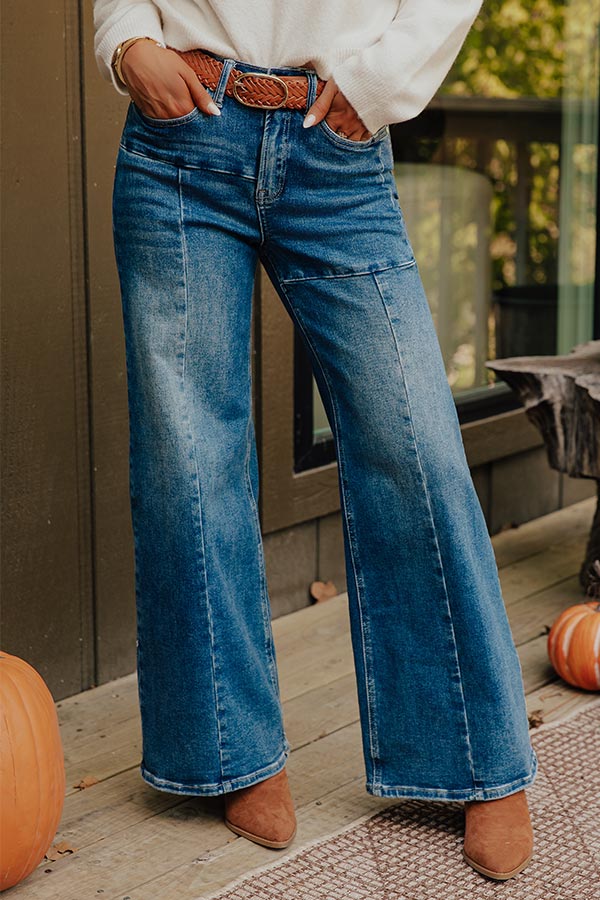 The Briar Midrise Tummy Control Wide Leg Jean Image - 1