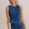 First Date Chic Denim Top in Dark Wash Image - 1