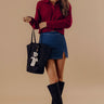 First Date Chic High Waist Denim Skort in Dark Wash Image - 1