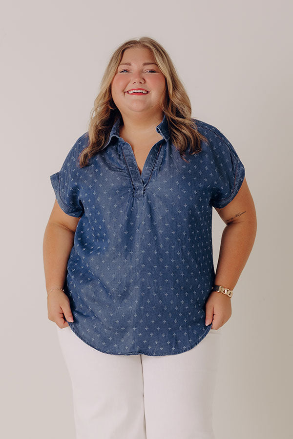 Easy Does It Chambray Top Curves