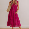 First Toast Embroidered Eyelet Midi Dress Image - 1