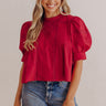 Love in the Details Pleated Top in Wine Image - 1