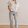 Love in the Details Pleated Top in White Image - 1