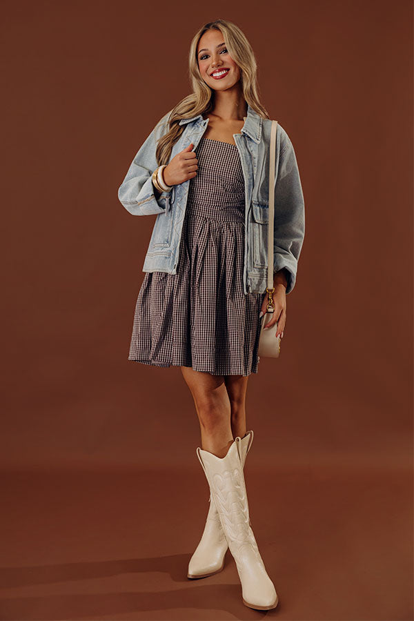 French Cottage Gingham Mini Dress Image - 2