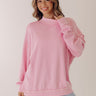 Relax and Repeat Oversized Sweatshirt in Pink Image - 1