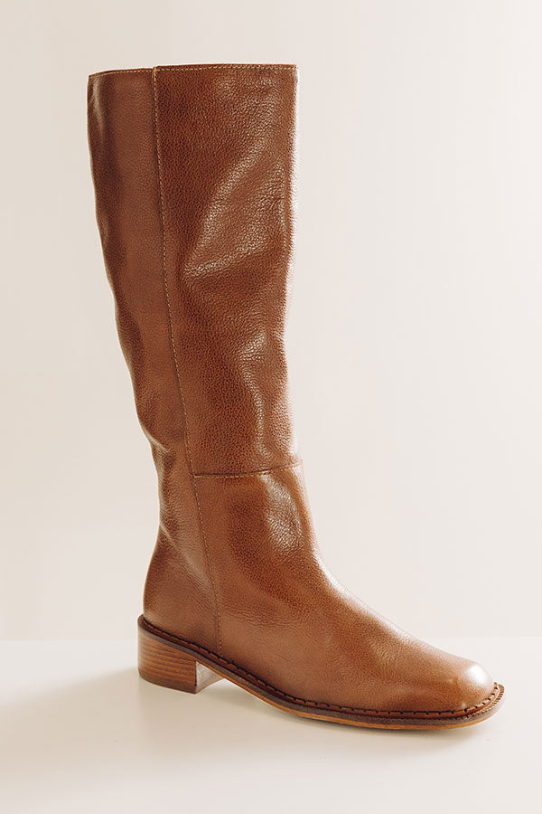Franklin Knee High Leather Boot Image - 4
