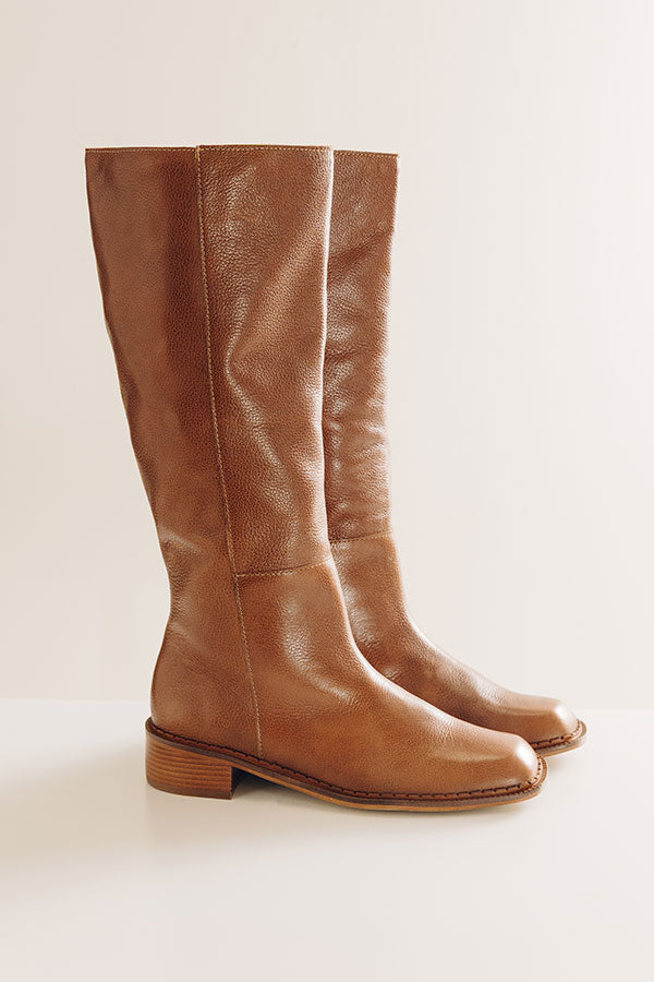 Franklin Knee High Leather Boot Image - 3