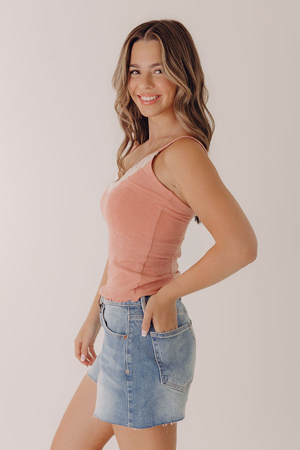 Gentle Touch Lace Trim Tank Image - 2