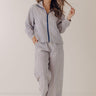 Seaside Charm Midrise Stripe Pants in Navy Image - 1