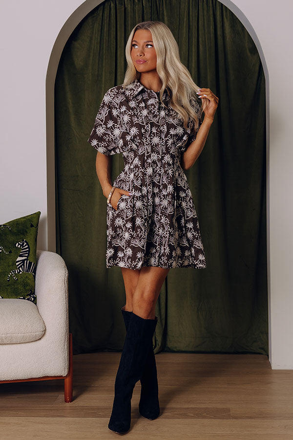 Embroidered Elegance Floral Mini Dress