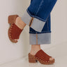 Call Me Faux Suede Platform Heel in Chocolate Image - 1