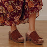 Call Me Faux Suede Platform Heel in Chocolate Image - 1