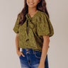Effortlessly Refined Floral Jacquard Top Image - 1