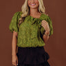Effortlessly Refined Floral Jacquard Top Image - 1