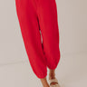Casual Ease Midrise Cropped Joggers in Raspberry Image - 1