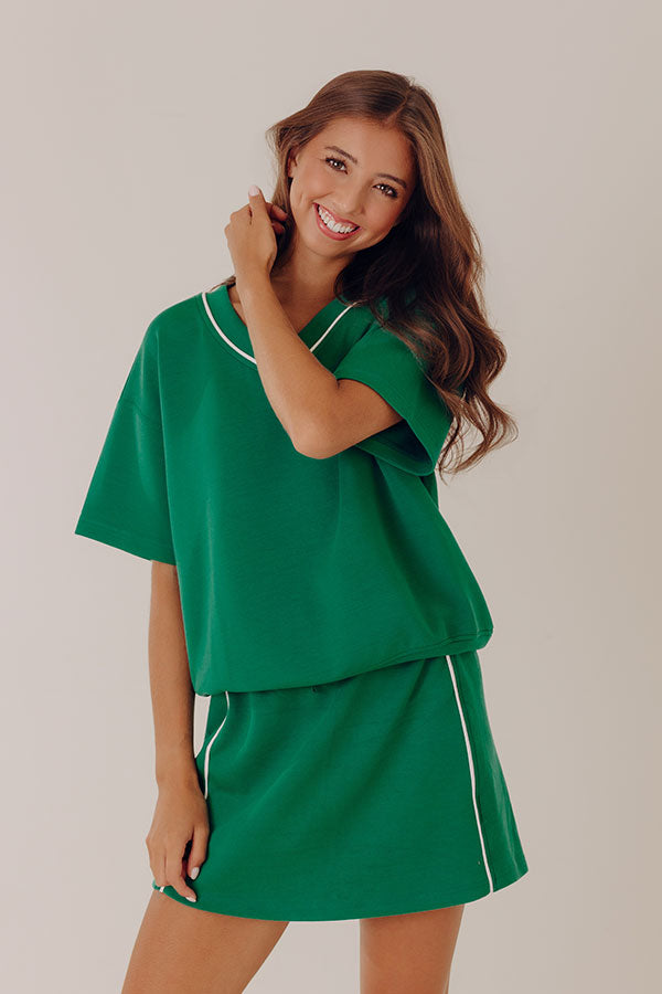 Simply Charming Scuba Tee in Green