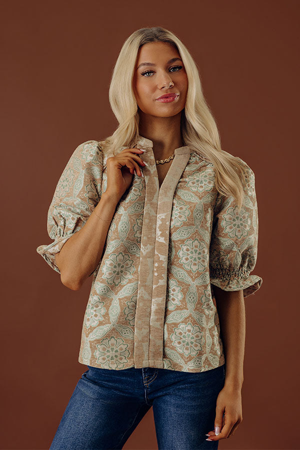Cherished Moments Velvet Jacquard Top Image - 2