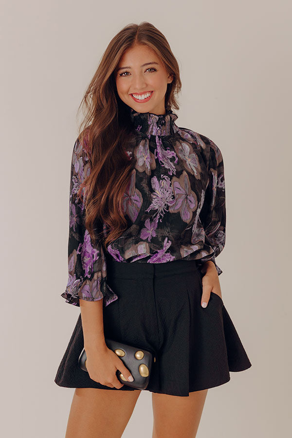 Midnight Romance Floral Top