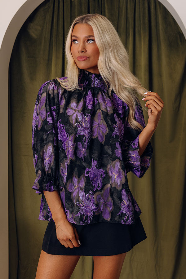 Midnight Romance Floral Top