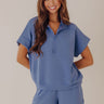 Metro Lounge Scuba Short Sleeve Top in Riverside Image - 1